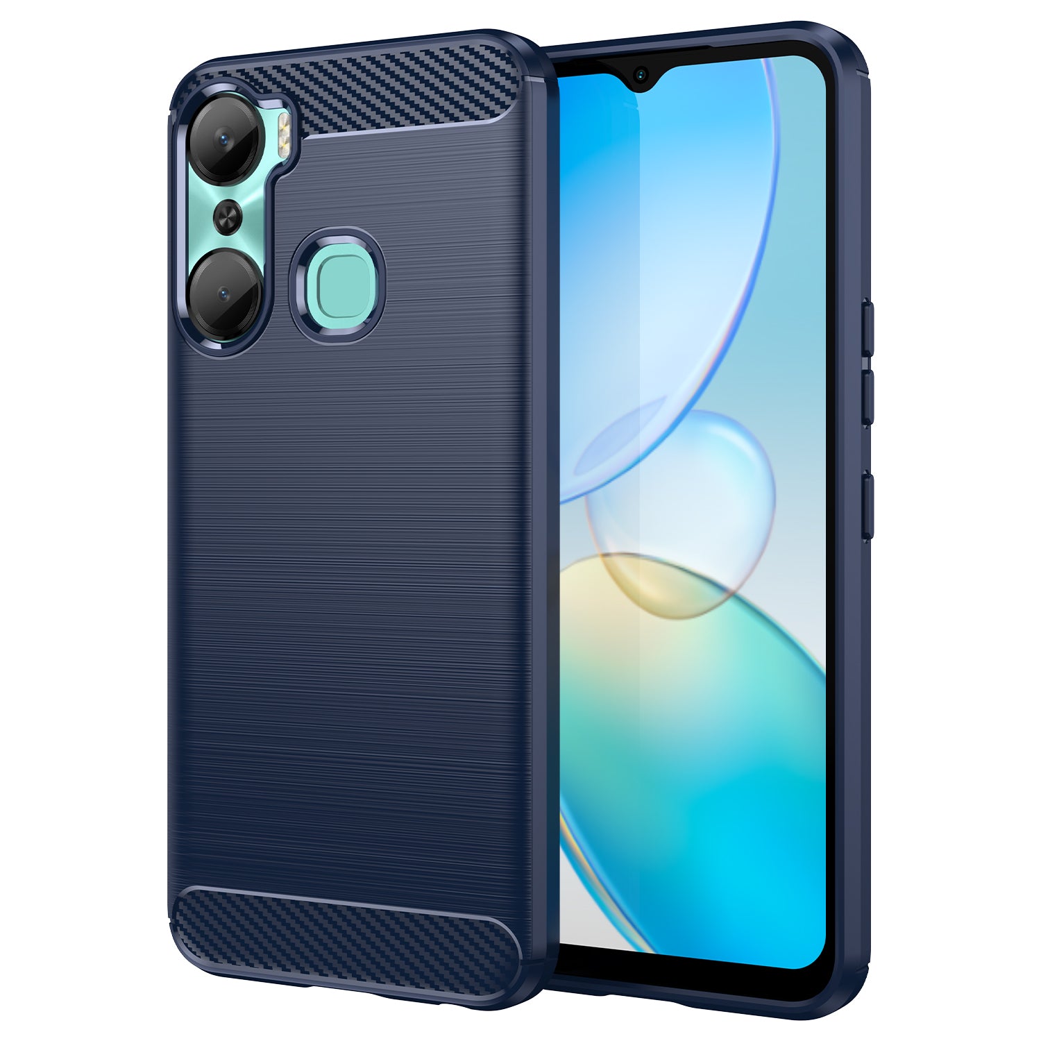 For Infinix Hot 12 Pro 4G Carbon Fiber Texture Phone Case Shockproof TPU Brushed Surface Protective Cover For Infinix Hot 12 Pro 4G Carbon Fiber Texture Phone Case Shockproof TPU Brushed Surface Protective Cover